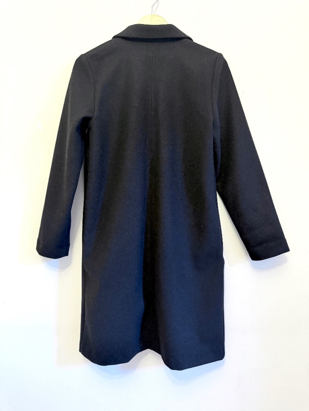 Zara Felt Texture Coat in Black Size Medium - Picture 3 of 14